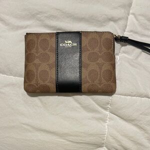 Coach Signature Brown and Black Wallet